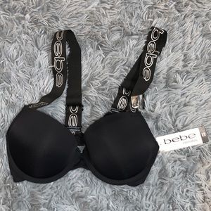 NWT bebe Black Push Up Bra 34B